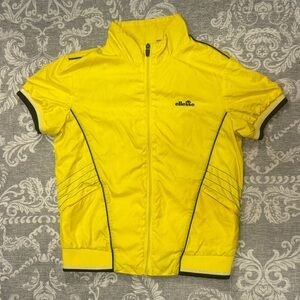 Ellesse Men's XS Yellow Windbreaker Jacket Full Zip Retro Vintage Style